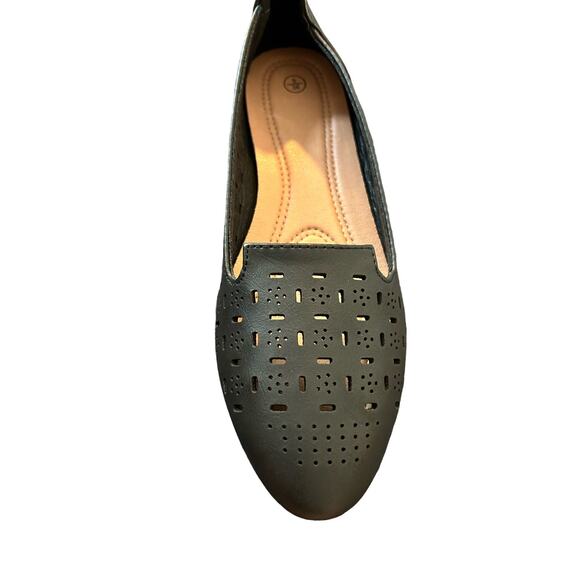 Rominz Women's Flats Shoes Comfortable Black PU Leather Ballet Flats SZ 5 - Picture 1 of 6